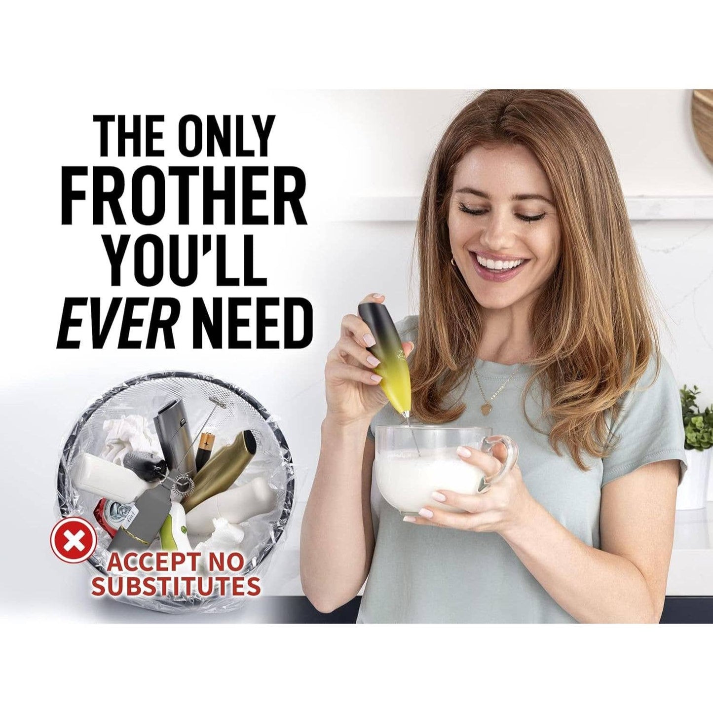 Powerful Handheld Milk Frother with Stand: Teal