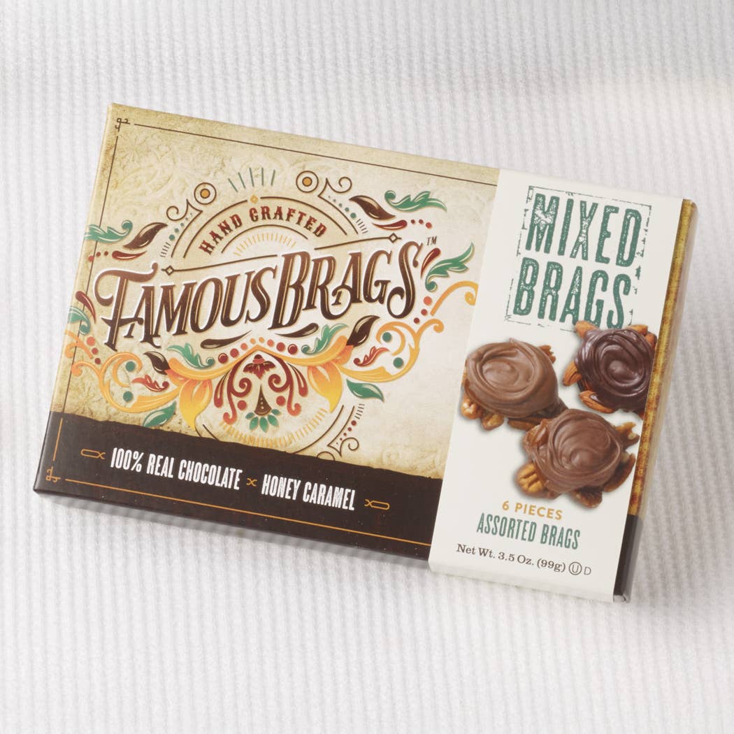3.5oz 6pc Mixed Brags Jrs Famous Brags