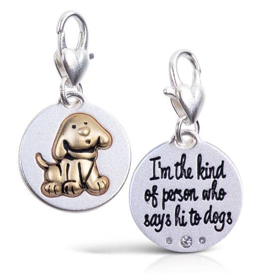 Hi, Puppy! “pet”- Silver 2-tone Medallion