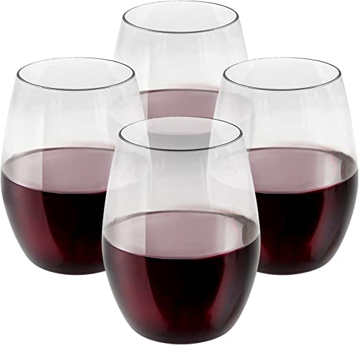 WINE GLASSES STEMLESS SET 4PC