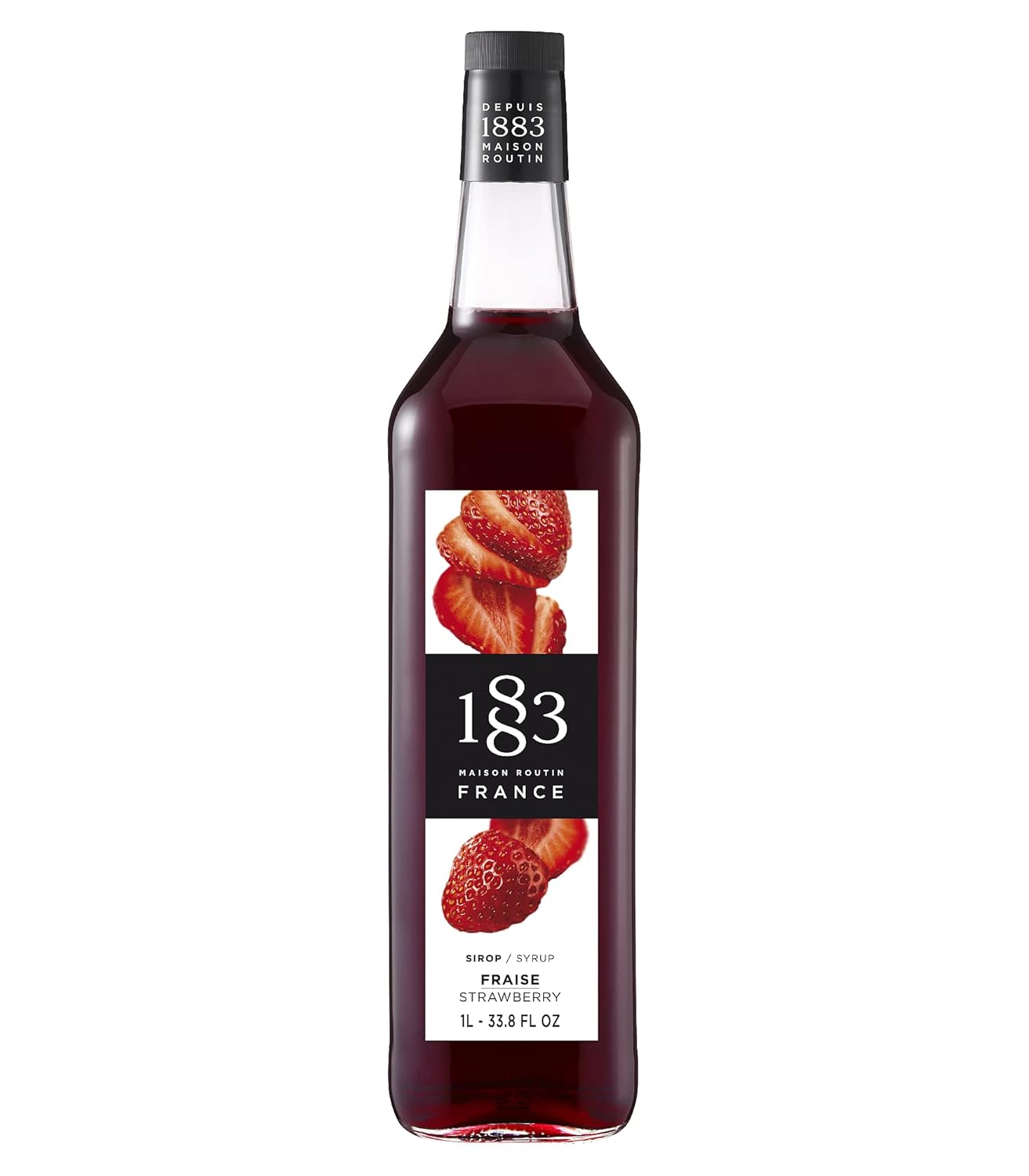 PLASTIC - 1883 Maison Routin France Syrup 1L - Strawberry