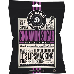 Pop Daddy 3 Oz. Cinnamon Sugar Pretzel Sticks
