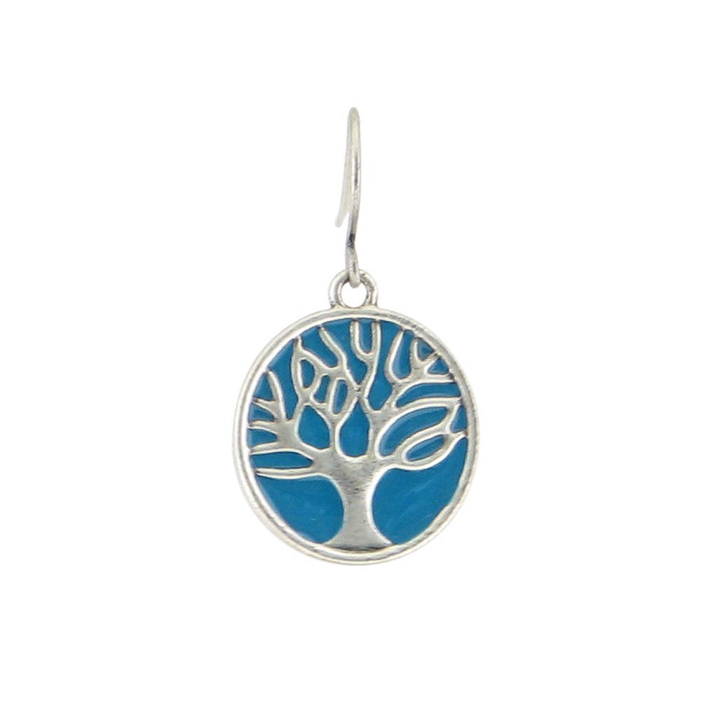 Enamel Tree of Life Earring: D