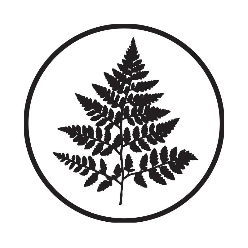 Brass Wax Seal Dies - no handle: Fern Leaf