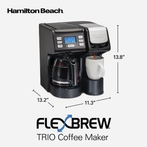Hamilton Beach FlexBrew Trio 12 Cup Black Coffee Maker