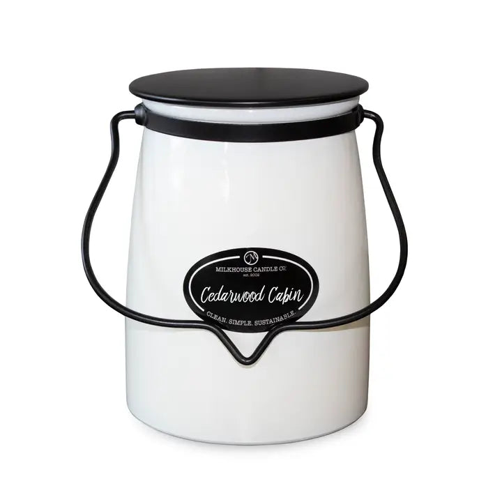 22 oz Butter Jar Candle: Cedarwood Cabin