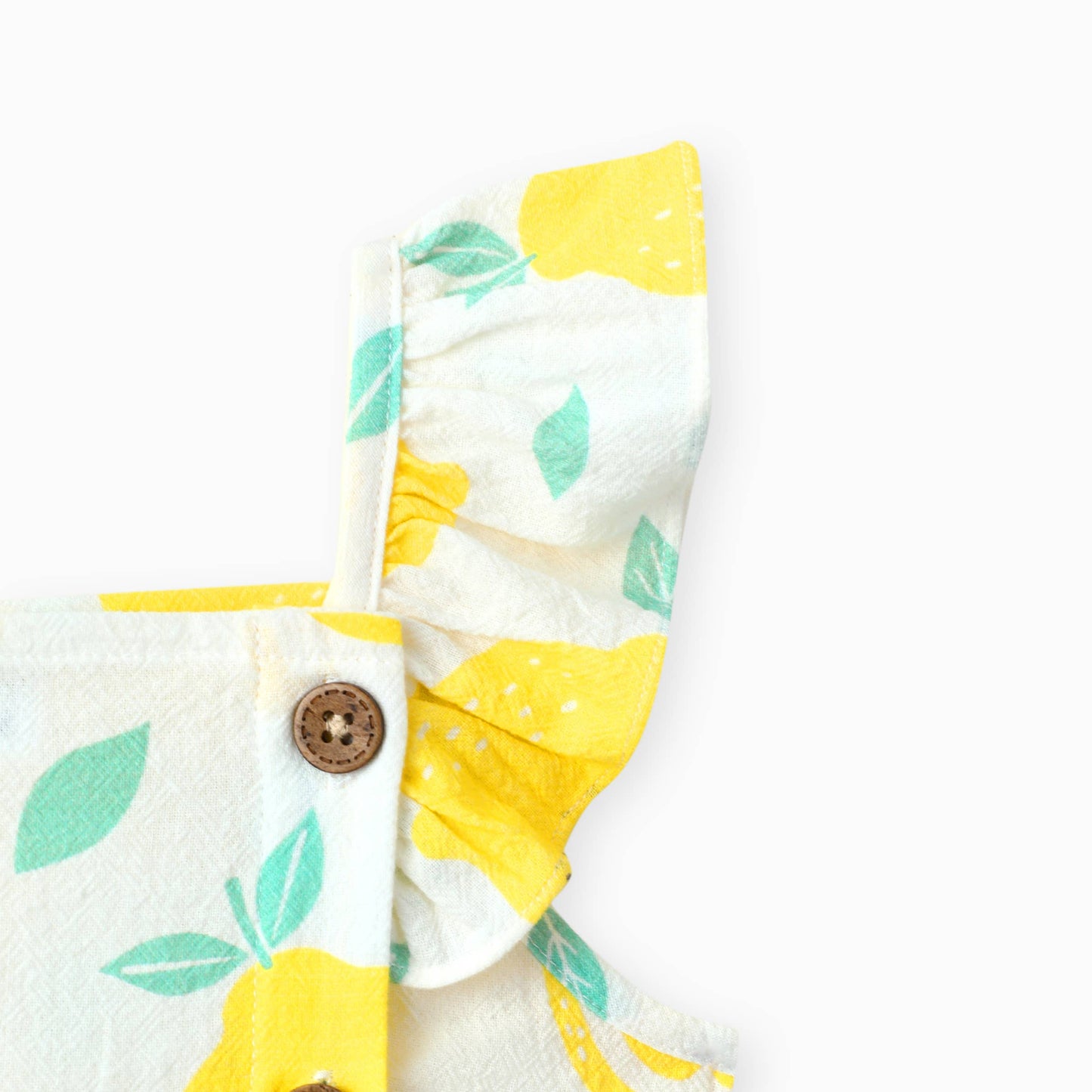 1pc Baby Girl Plaid&Lemon&Fruit Sweet Dress: Yellow / 9-12 Months