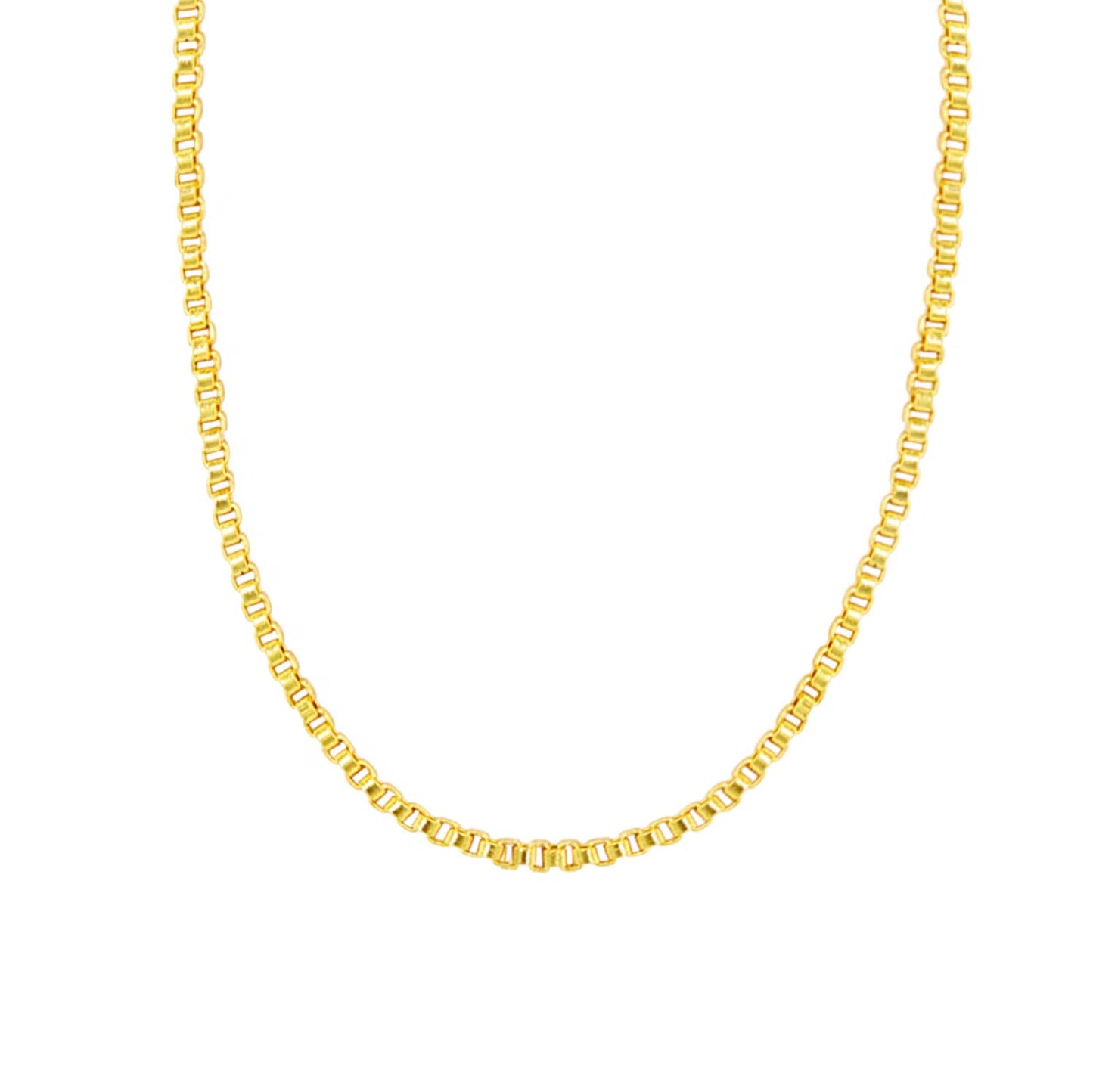 Add A Charm Box Chain Necklace - Gold - AMANDA BLU