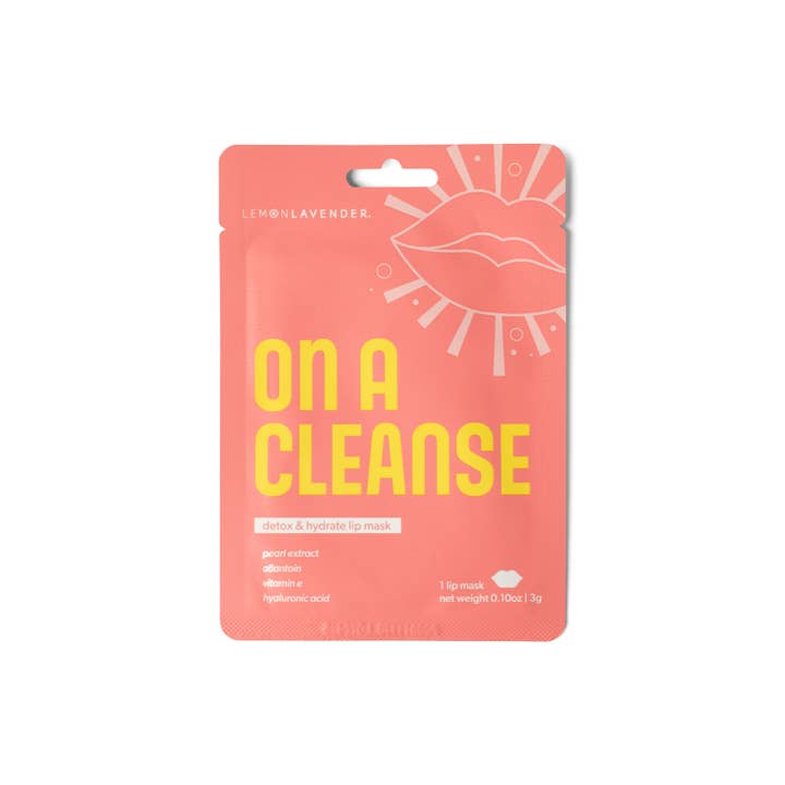 Lemon Lavender Pucker Up Hydrogel Lip Mask Open Stock