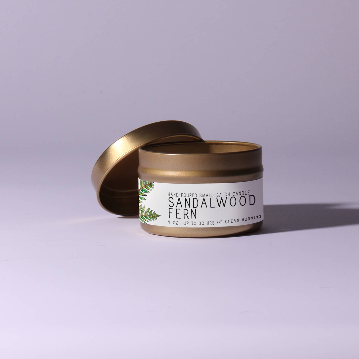 Sandalwood Fern - Just Bee Candles: 7 oz (up to 40 hrs of clean burning)
