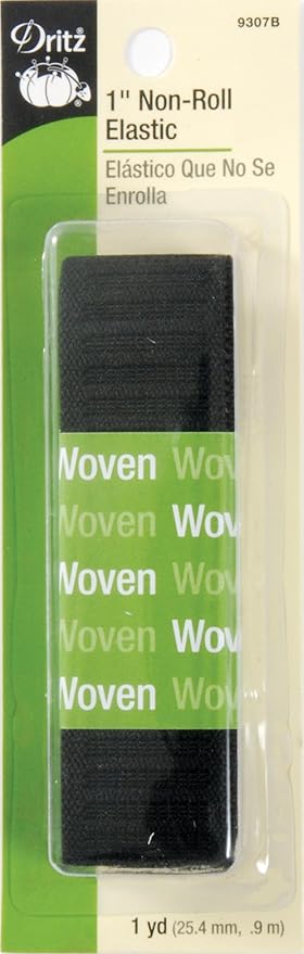 9307B RIBBED ELASTIC 1 X 1YD NON