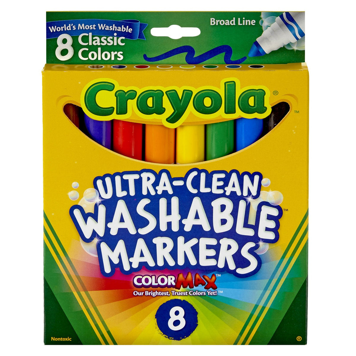 MARKERS WASH BROAD 8CT
