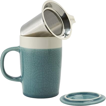 16oz Tea Infuser Mug - Crackled Assorted Color