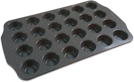 CasaWare Mini Muffin Pan 24 Cups Ceramic Coated - Nonstick