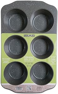 Jumbo Muffin Pan 6 Cup - Silver Granite
