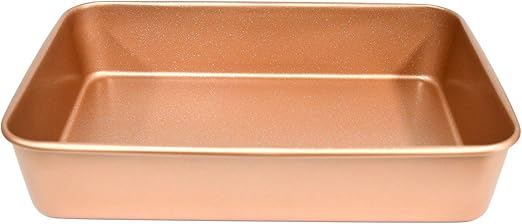 15 x 10 x 3-Inch Ultimate Series Commercial Weight Ceramic Non-Stick Coated Lasagna/Roasting Pan (Rose Gold Granite)