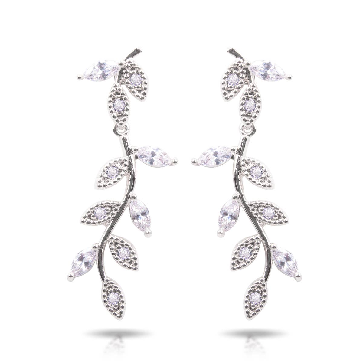 Ice Blu Vine Earrings - Silver - AMANDA BLU AG