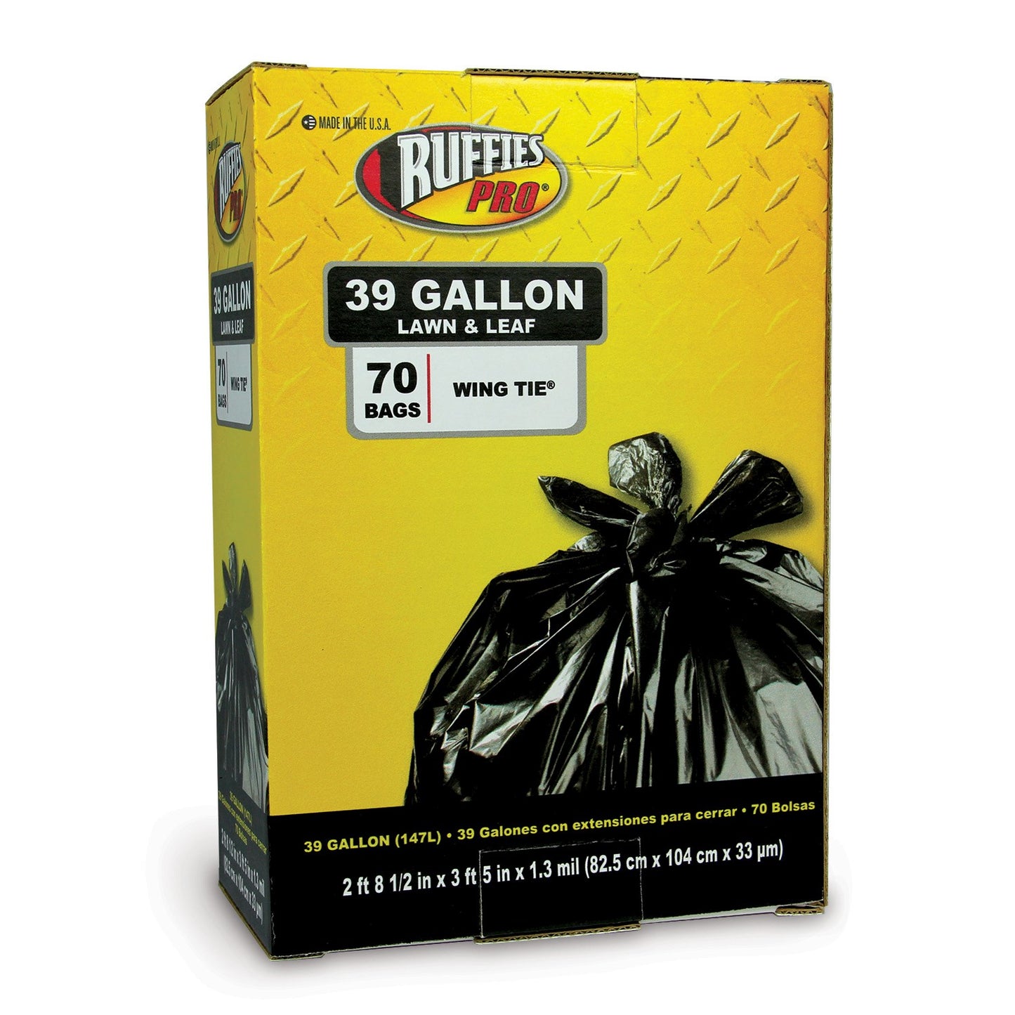 TRASH BAG 39GAL 70CT 1.3ML