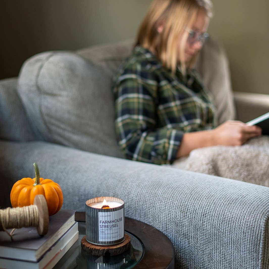 Cabin Fever Wood Wick Rustic Farmhouse Soy Candle: 10oz
