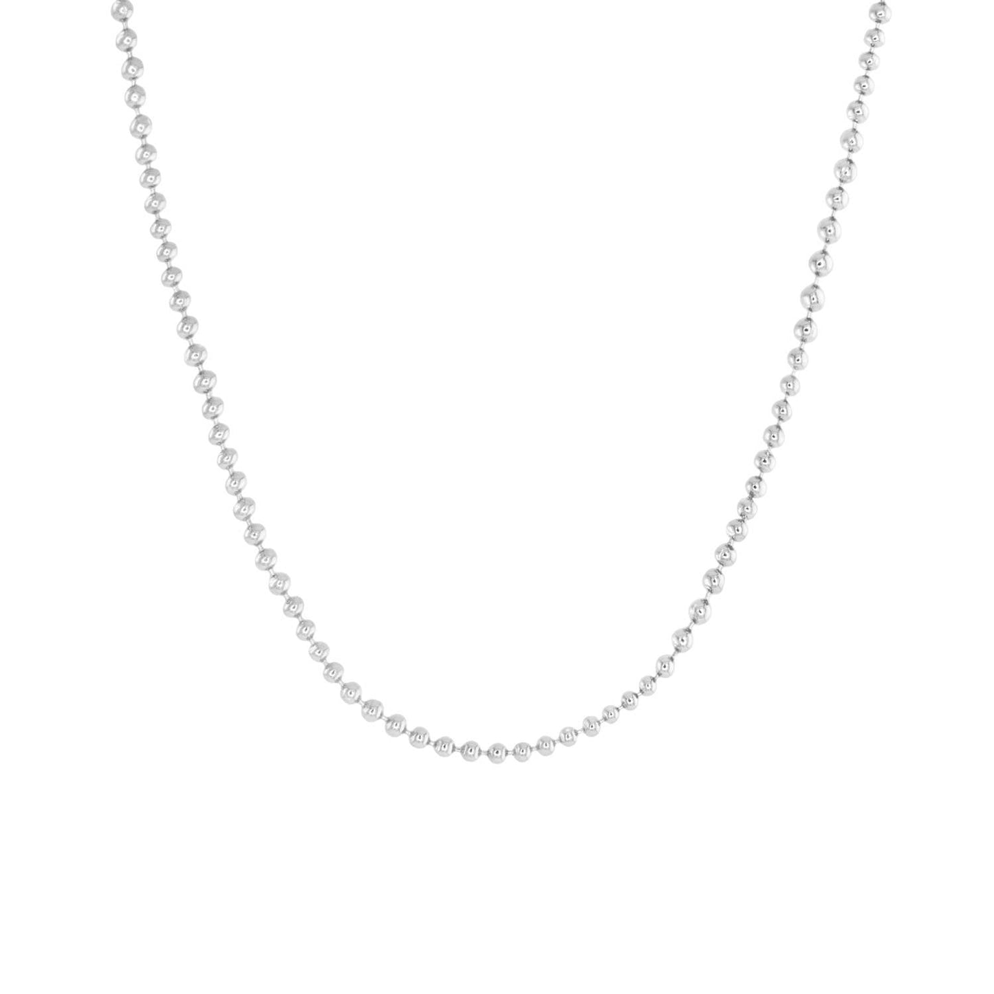 Add A Charm Beaded Chain Necklace - Silver - AMANDA BLU