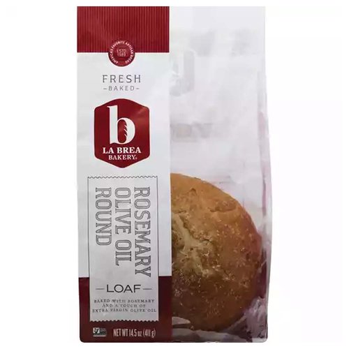 La Brea Bread Boule Rosemary Olive Oil Round Loaf