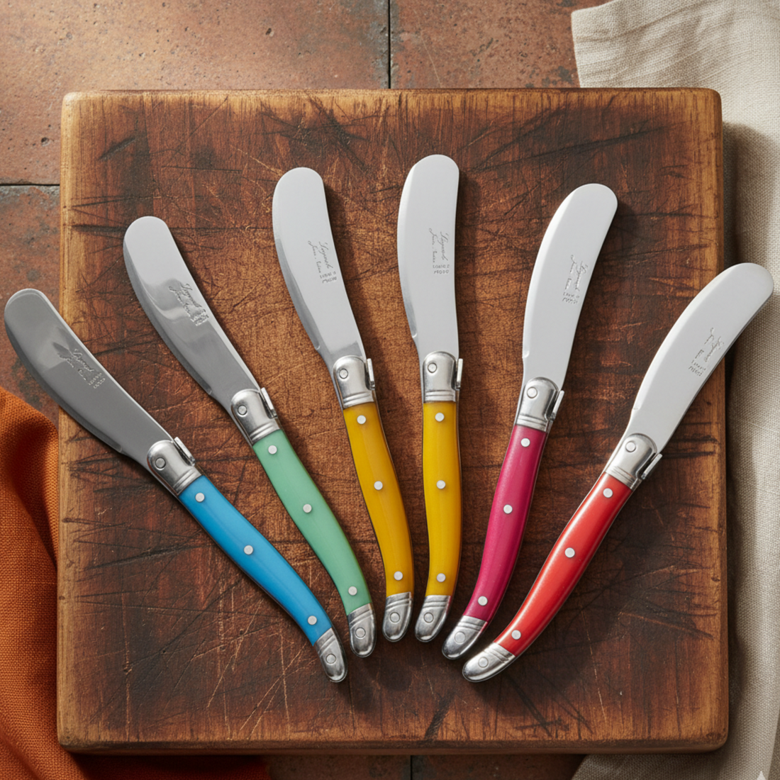 Laguiole Rainbow Mini Cheese Spreaders