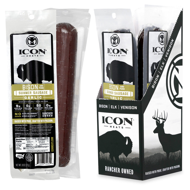 ICON Meats - Bison & Pork Assorted Sticks and Summer Sausage