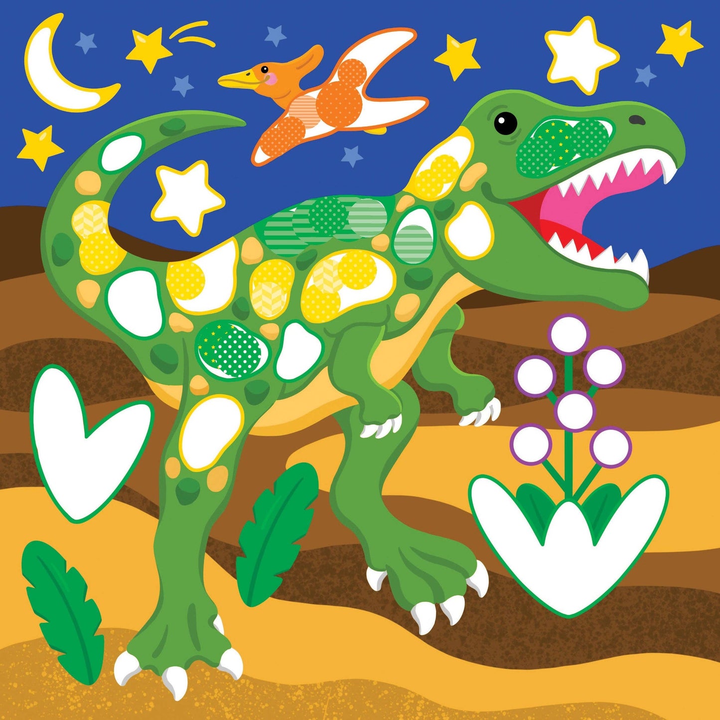 Color-By-Dots Sticker Book - Dinosaurs