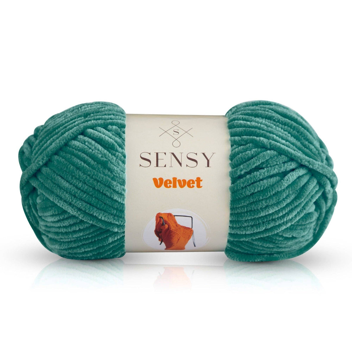 Sensy Velvet Yarn: Emerald Green / 1 Skein