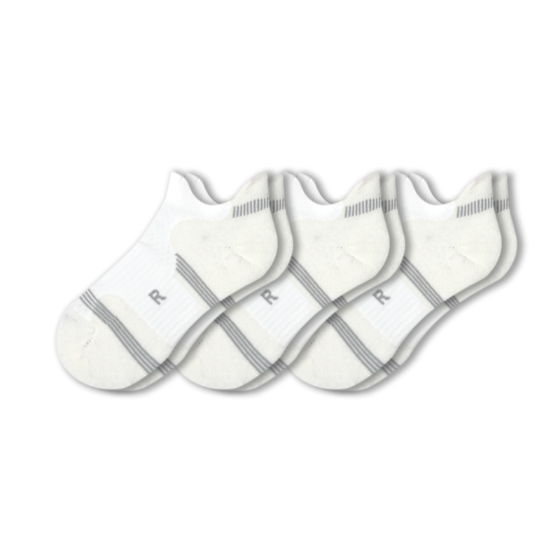 Women's Golf Socks: White/Gray / Medium / Large (US: 8.5 - 11.5+)