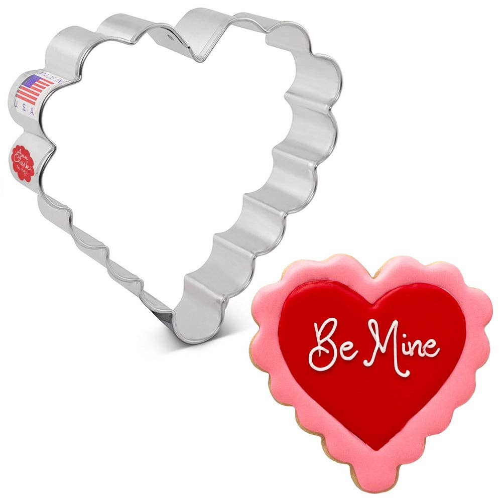 Scalloped Heart Cookie Cutter, 4"