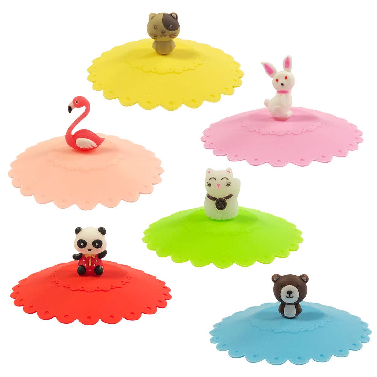 Wrapables Silicone Cup Lids: Cute Animal