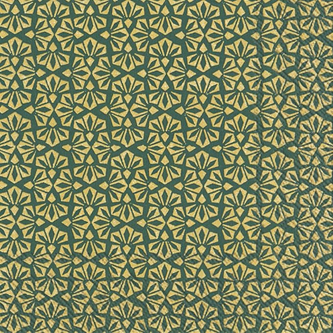 Loft Gold Green - Lunch Napkins