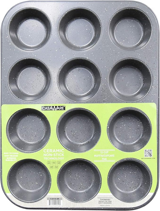 12 Cup Muffin Pan Silver Granite