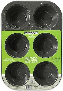 6 CUP MUFFIN PAN - SILVER GRANITE