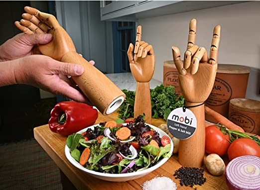 "HANDY" LEFT HAND SALT AND PEPPER MILL