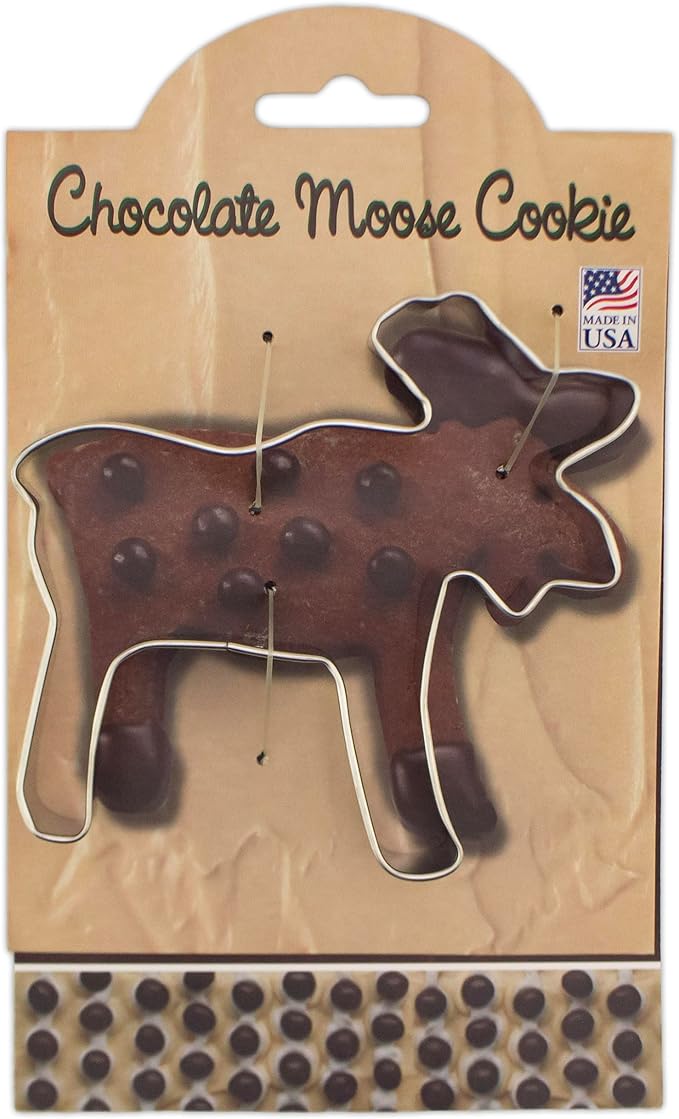 Chocolate Moose Cookie Cutter 4"