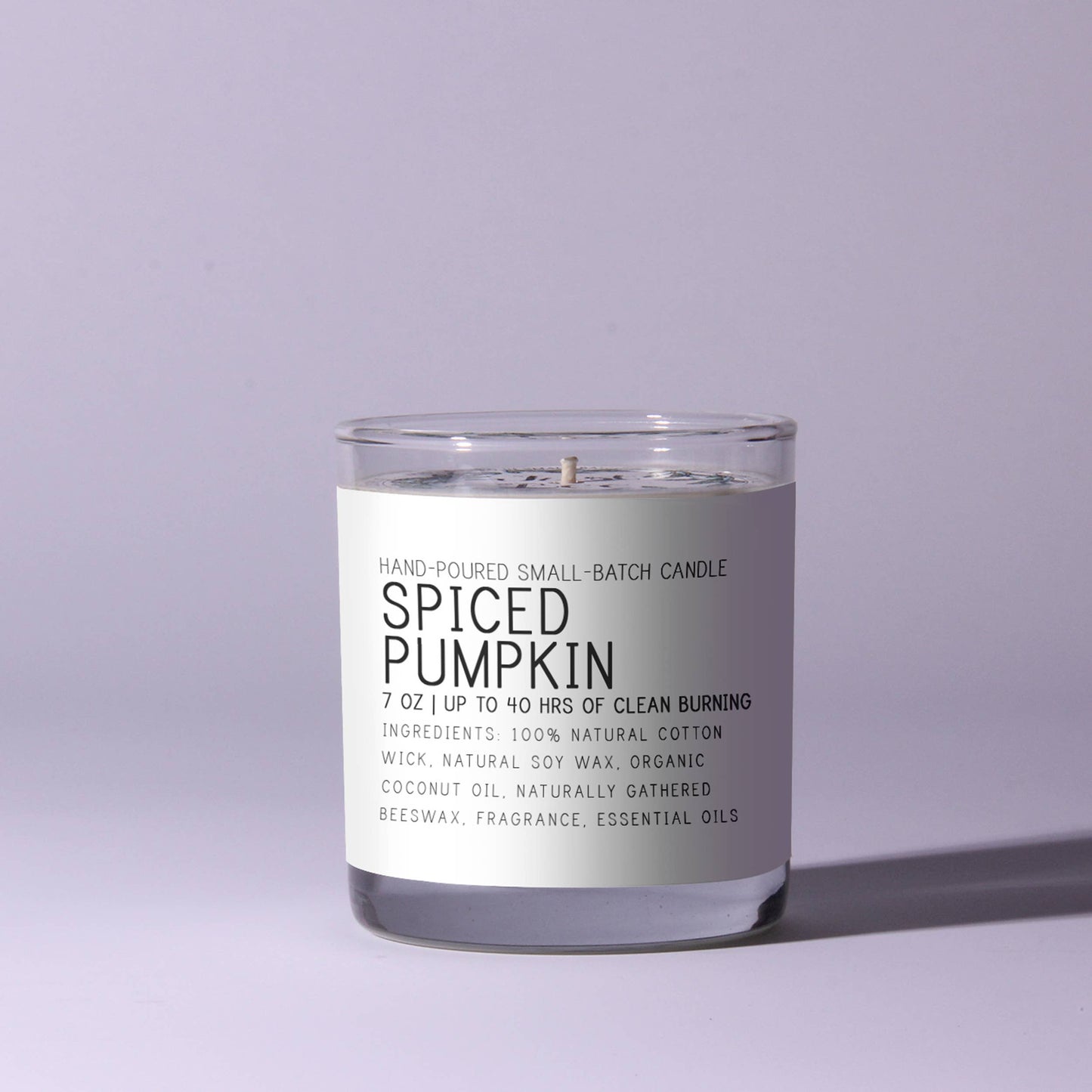 Spiced Pumpkin - Just Bee Candles: 13 oz (up to 70 hrs of clean burning)