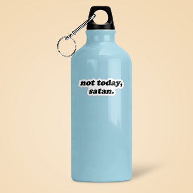 Not Today Satan Funny Sticker Vinyl Decal: 3"