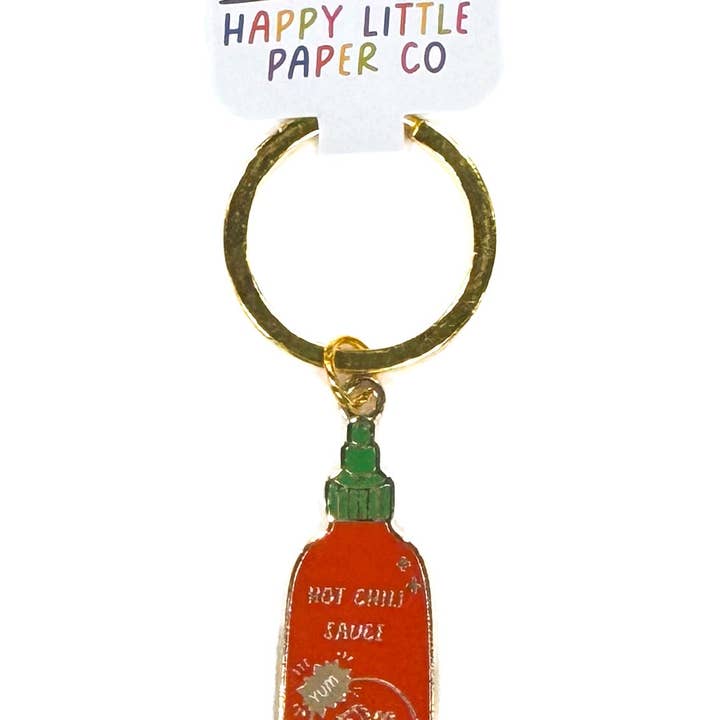 Sriracha Enamel Keychain