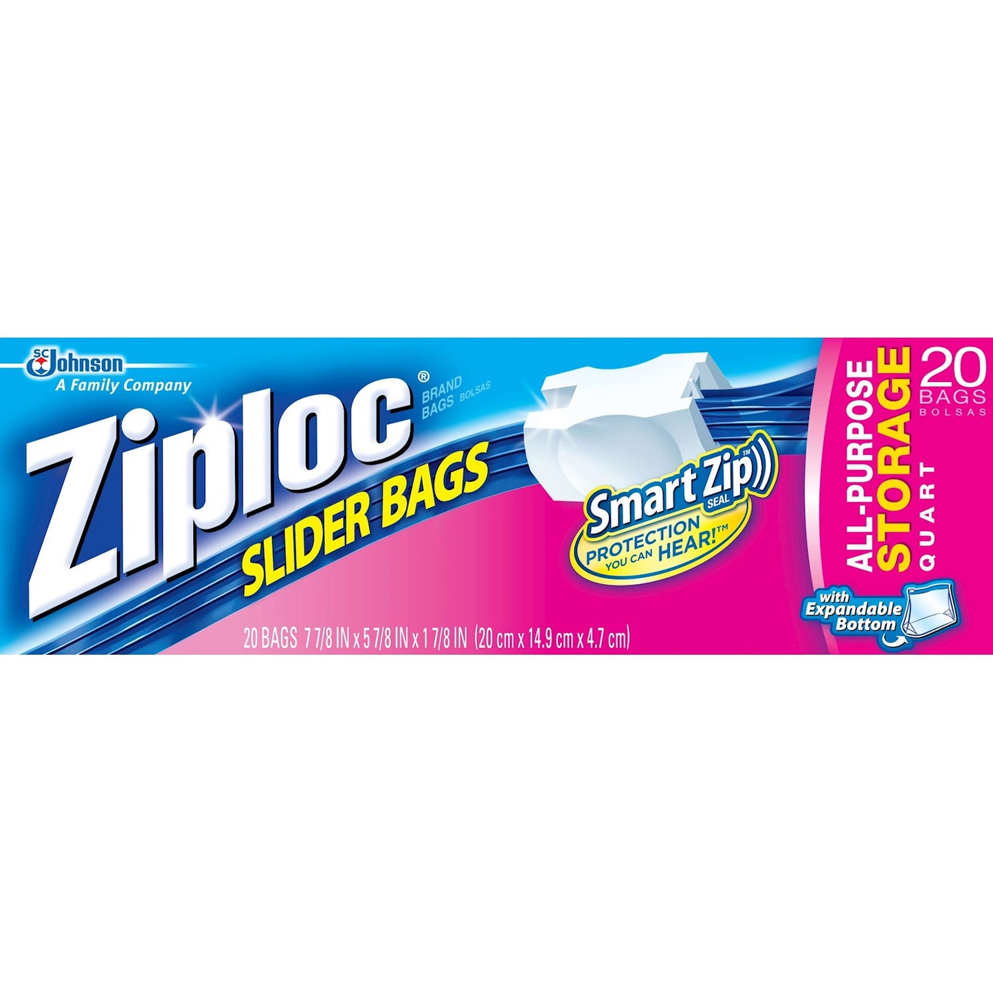 ZIPLOC EZZIP STORAG BAG QT/20