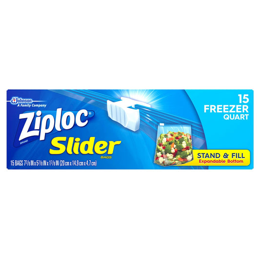 ZIPLOC EZZIP FREEZR BAG QT/15