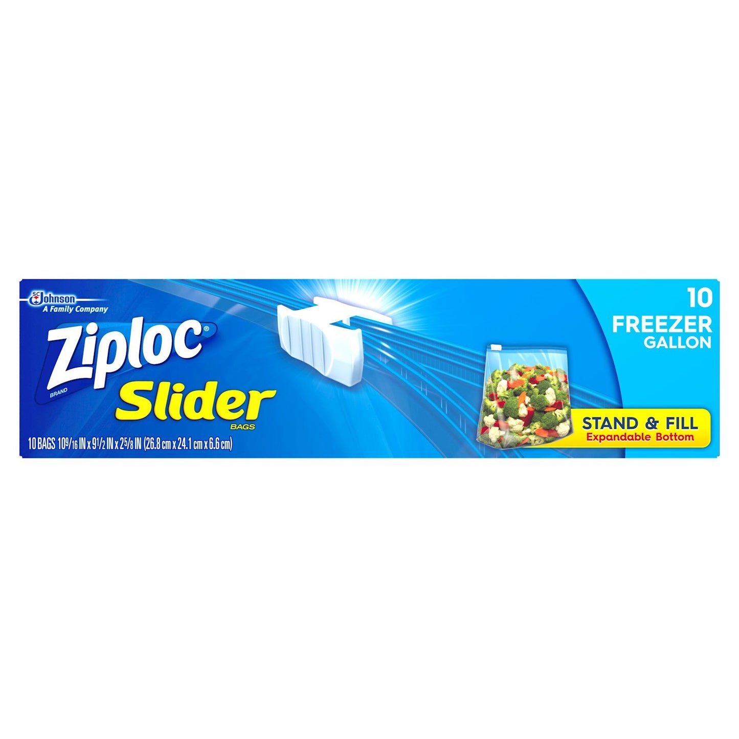 ZIPLOC EZZIP FREEZ BAG GAL/10