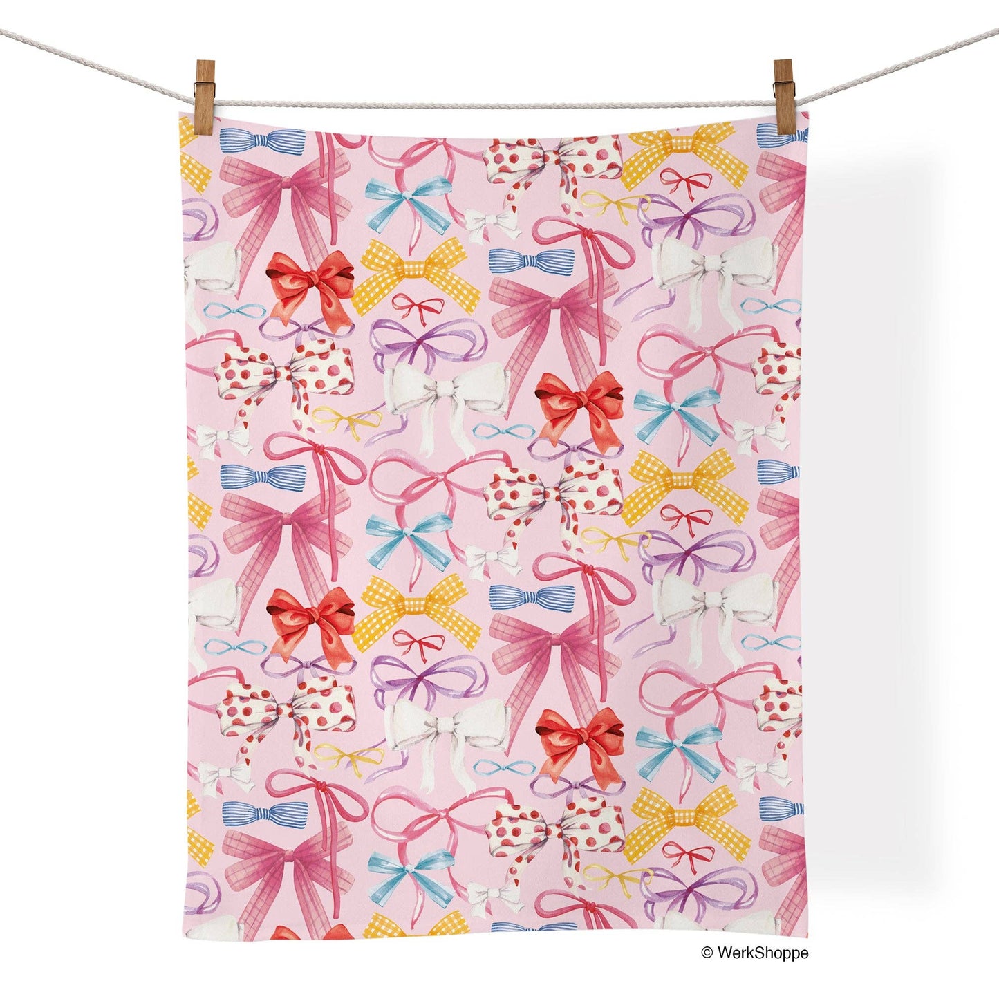 Ribbons & Bows 100% Cotton Tea Towel | Valentine's Day