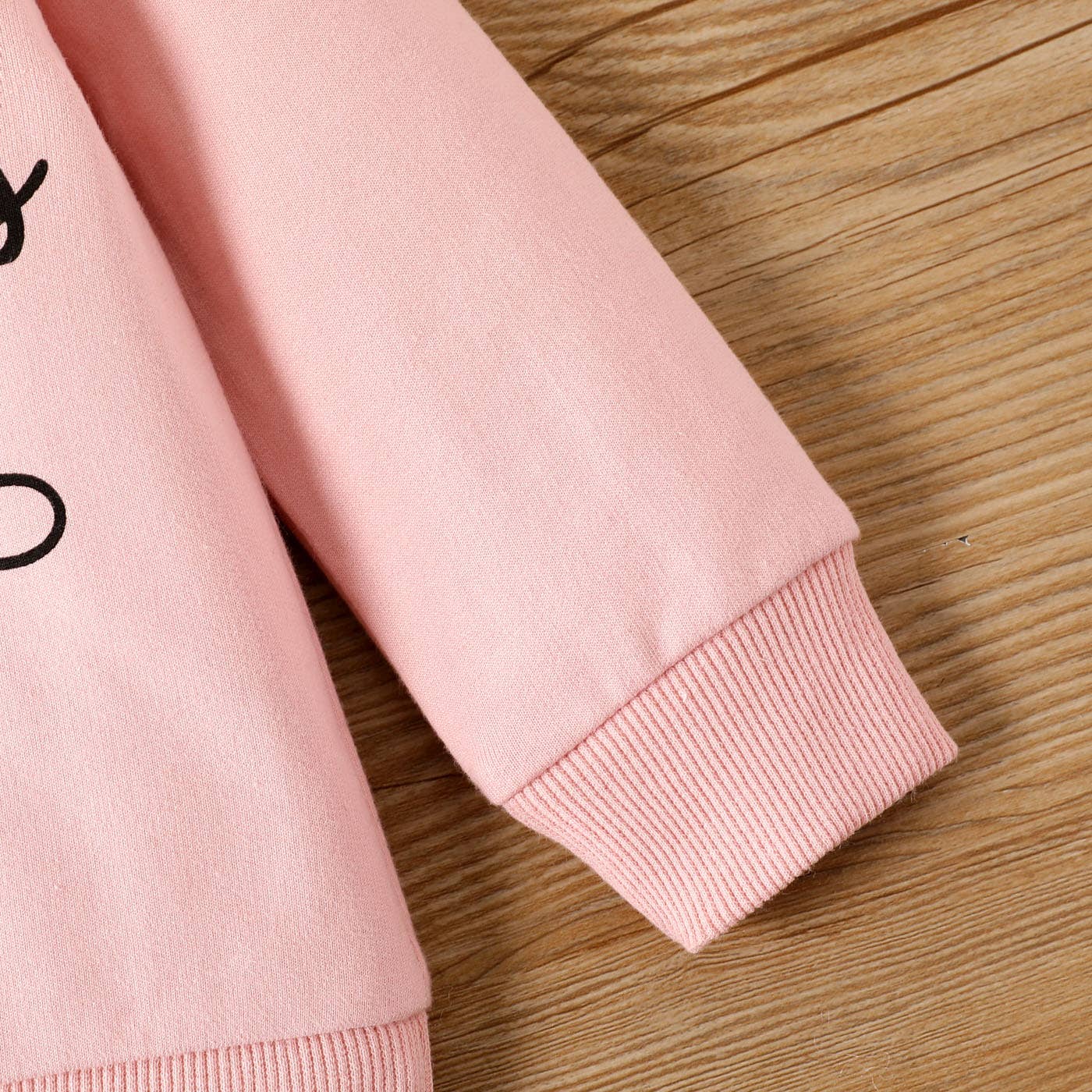 100% Cotton Baby Boy/Girl Letter Print Pullover: Black / 9-12 Months