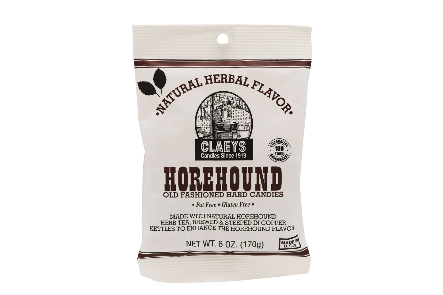 Claeys Old Fashioned Hard Candies Horehound, 6oz Bag 24ct