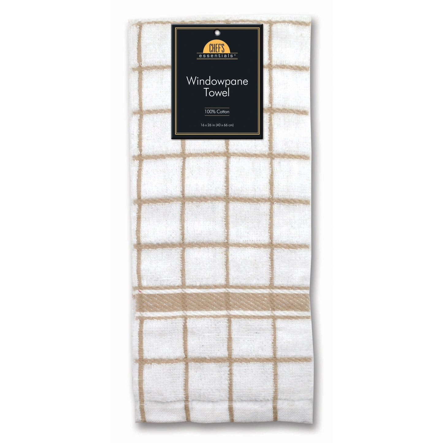 TOWEL TERRY WH TAN