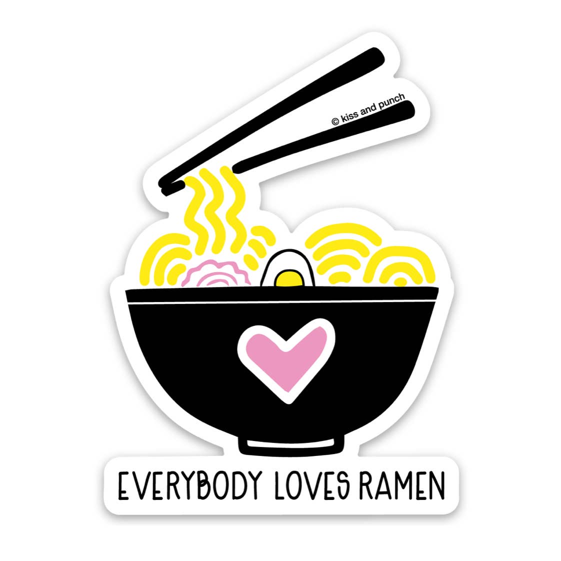 3 Inch Everybody Loves Ramen Foodie Diecut Vinyl Sticker