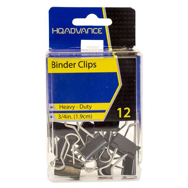 BINDER CLIPS 3/4IN 12/BOX