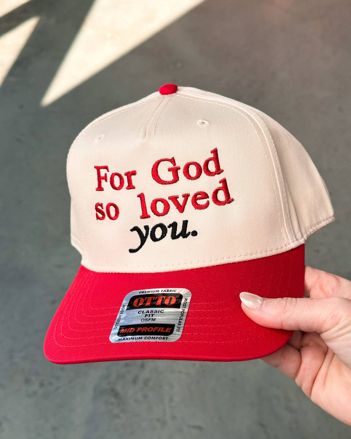 For God So Loved You Embroidery Cap
